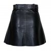 MAJE LEATHER BLACK SKIRT WITH STITCHES SIZE:FR36